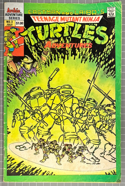 TEENAGE MUTANT NINJA TURTLES ADVENTURES #3 [ARCHIE] COMIC 1989 GD+