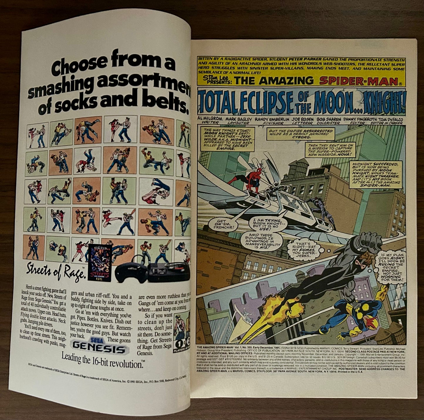 THE AMAZING SPIDER-MAN #355 [MARVEL COMICS] DIRECT 1991