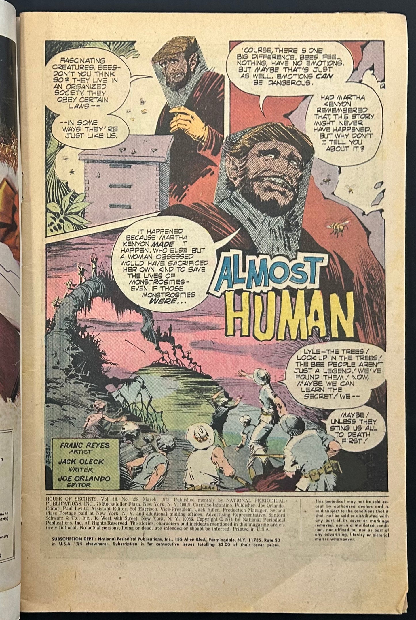 HOUSE OF SECRETS #129 [DC] COMIC 1975 GD+