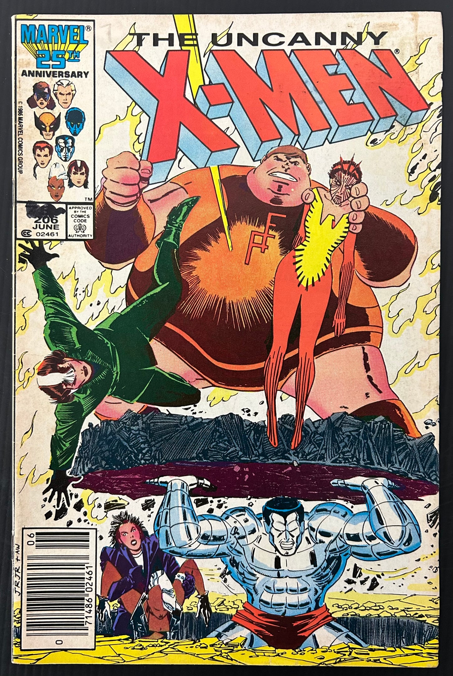 UNCANNY X-MEN #206 [MARVEL] NEWSSTAND COMIC 1986 FN-