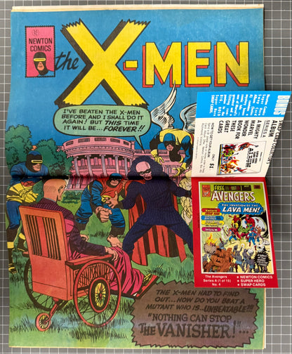 🔑 X-MEN #1 + POSTER + SWAP CARD [NEWTON COMICS] AUSTRALIAN MARVEL 1975