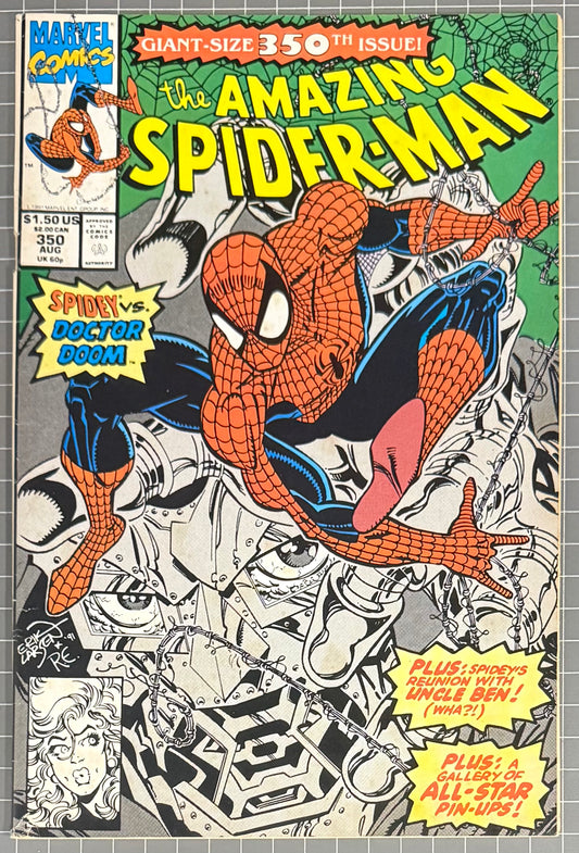 THE AMAZING SPIDER-MAN #350 [MARVEL COMICS] DIRECT *GIANT-SIZE* 1991 VG/FN
