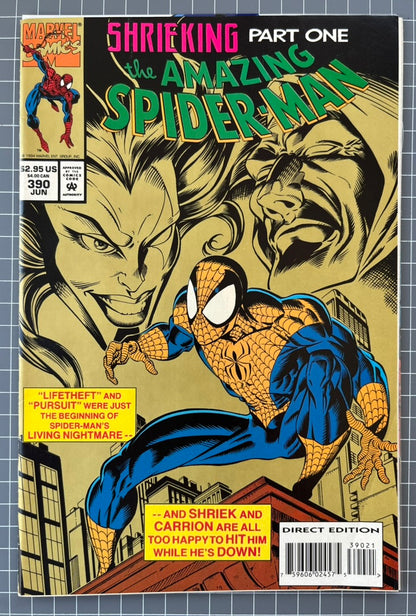 THE AMAZING SPIDER-MAN #390 [MARVEL COMICS] DIRECT - DELUXE 1994 VF-