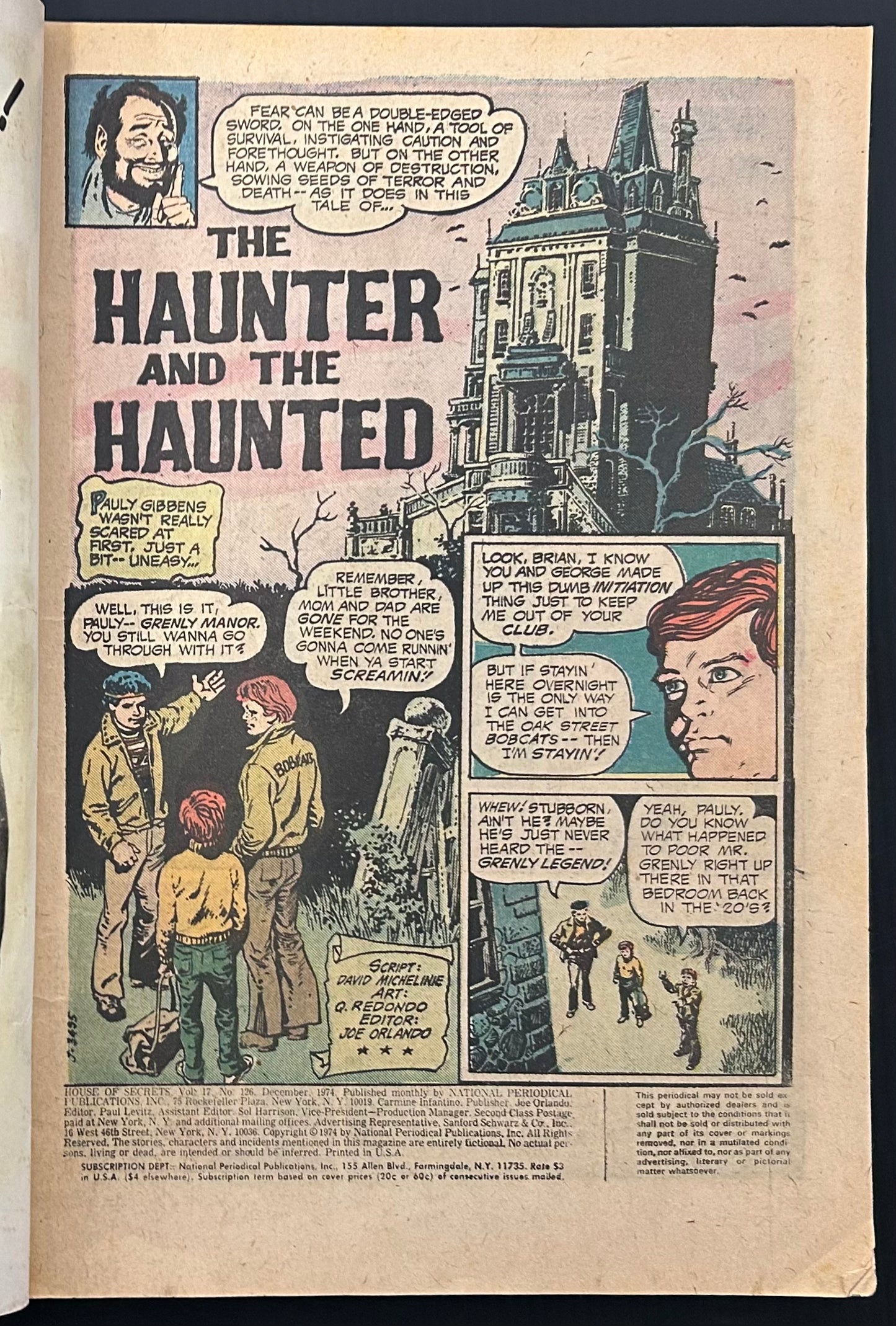 HOUSE OF SECRETS #126 [DC] COMIC 1974 GD/VG