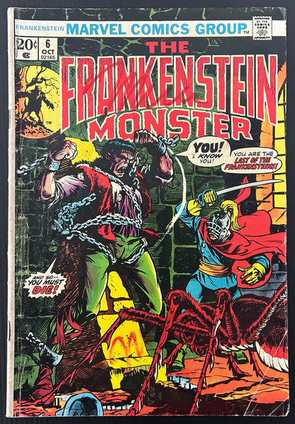 FRANKENSTEIN #6 [MARVEL COMICS] DIRECT 1973 GD