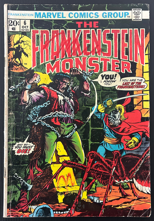 FRANKENSTEIN #6 [MARVEL COMICS] DIRECT 1973 GD