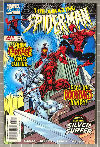 🔑 AMAZING SPIDER-MAN #430 [MARVEL COMICS] *1ST APP. CARNAGE COSMIC* 1998 VF