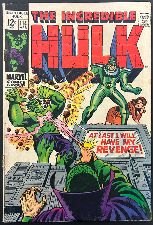 THE INCREDIBLE HULK #114 [MARVEL COMICS] DIRECT 1969 VG/FN