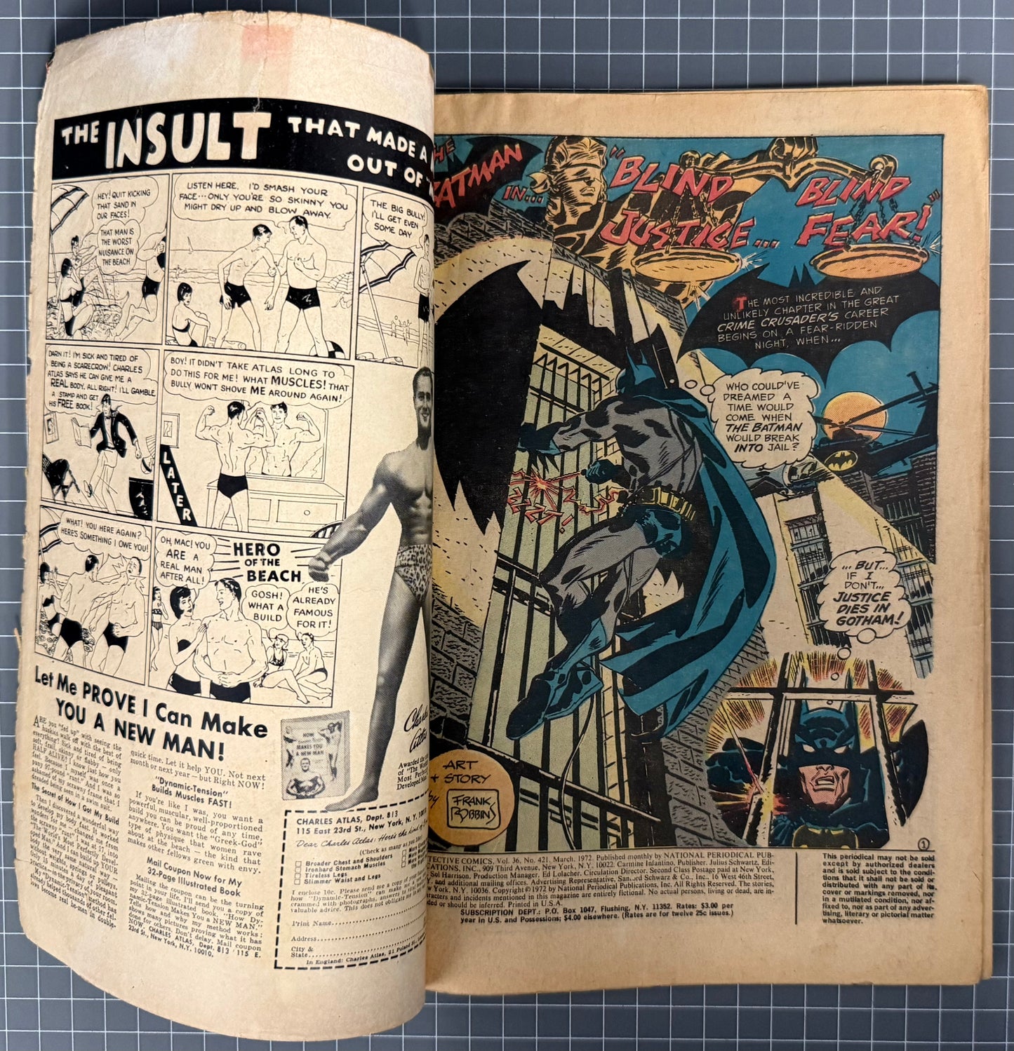 DETECTIVE COMICS #421 [DC COMICS] *NEAL ADAMS / DICK GIORDANO COVER* 1972 GD-