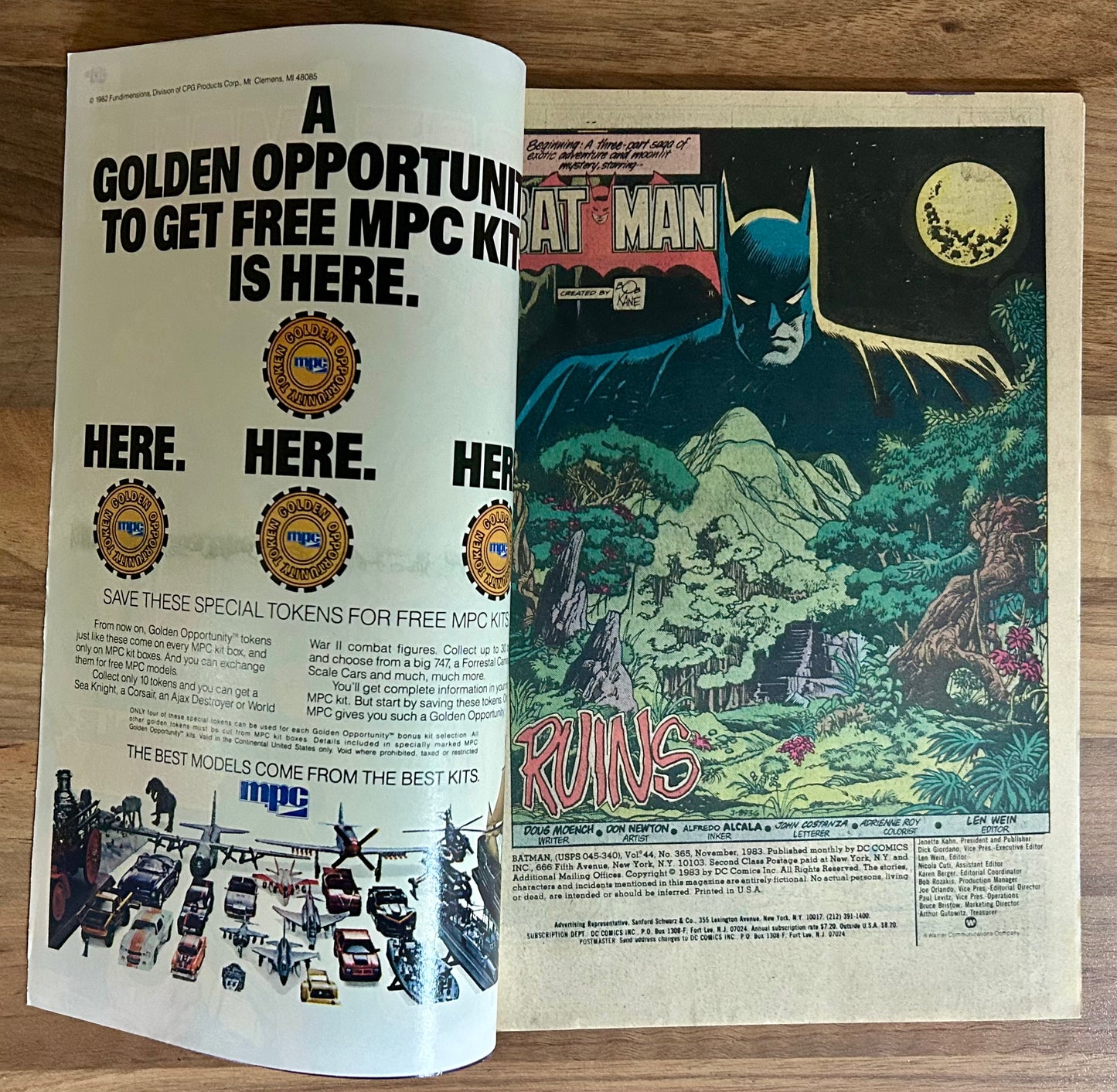 BATMAN #365 [DC COMICS] DIRECT 1983 FN/VF