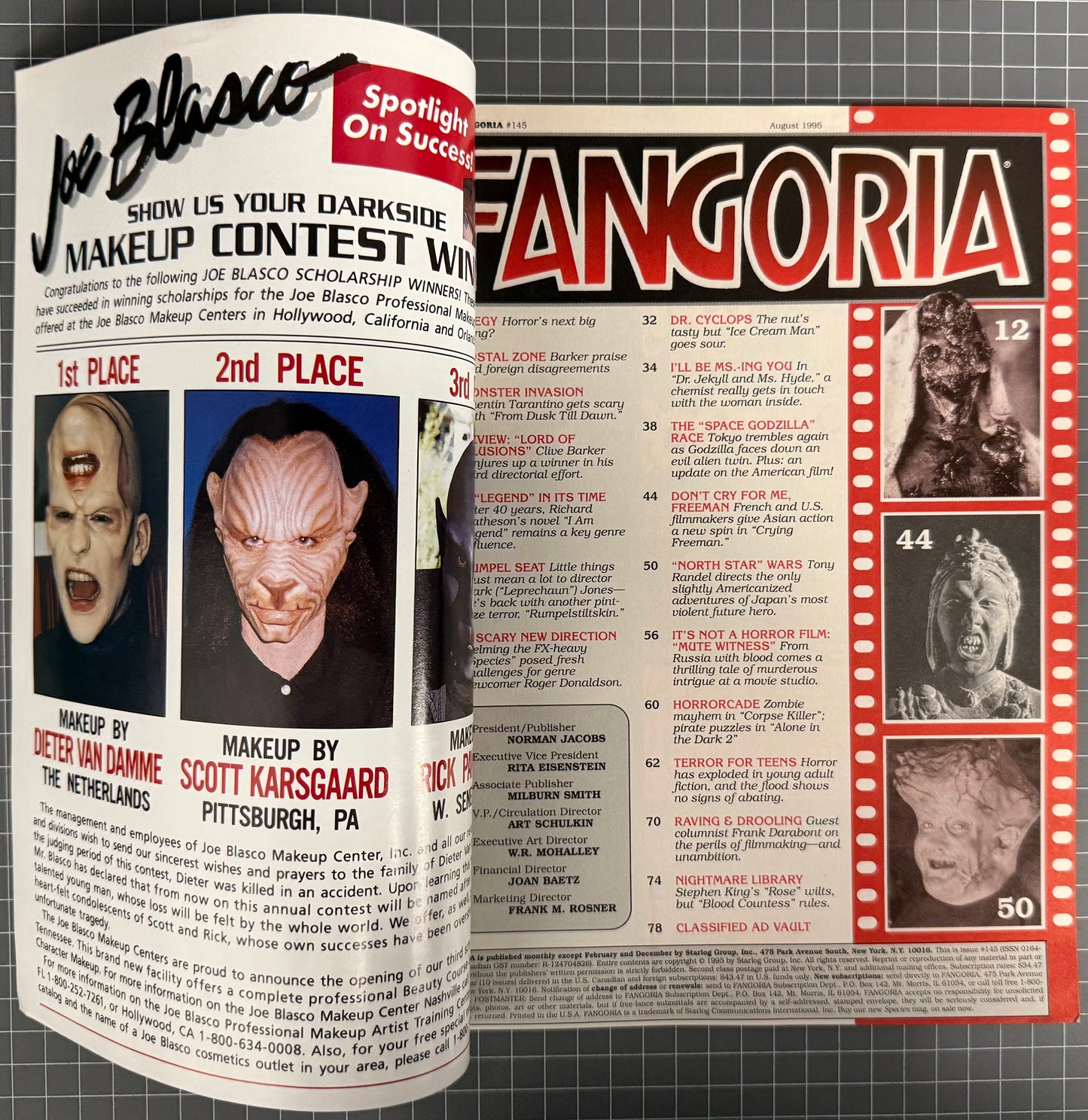 FANGORIA VOL. 1 #145 [STARLOG / O'QUINN] HORROR MAGAZINE 1995