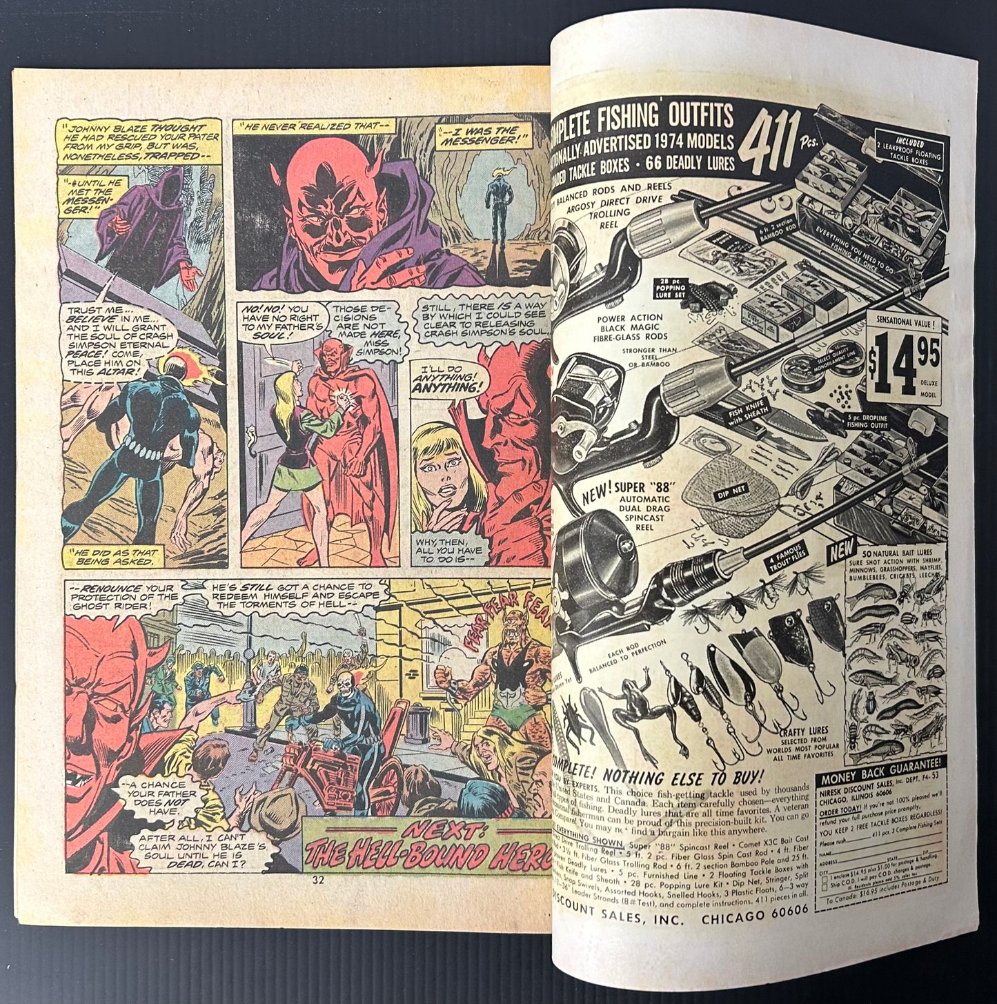 GHOST RIDER #8 [MARVEL COMICS] DIRECT 1974 FN+
