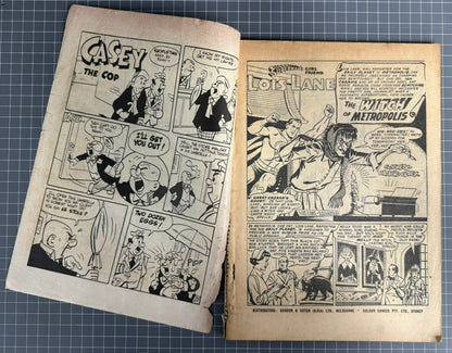 🔑SUPERMAN SUPACOMIC #2 COLOUR COMICS AUSTRALIAN *LOIS LANE #1* PRE-DECIMAL 1958