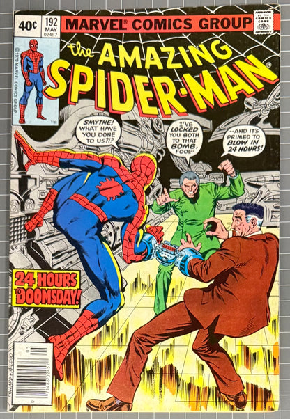 🔑 THE AMAZING SPIDER-MAN #192 [MARVEL COMICS] *SPENCER SMYTHE DEATH* 1979 VF