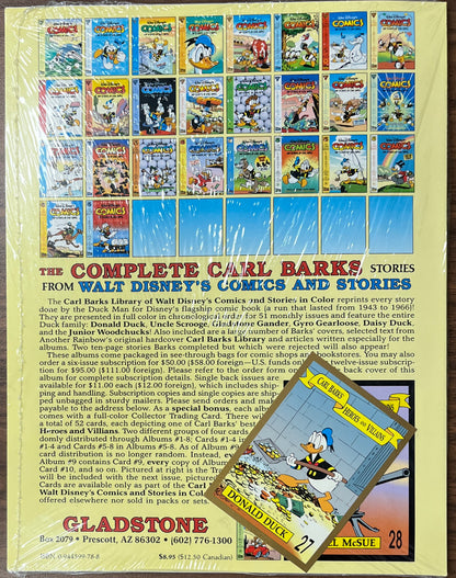 The Carl Barks Library of Walt Disney's Comics and Stories in Color #27 + Trading Card 1994 NEW