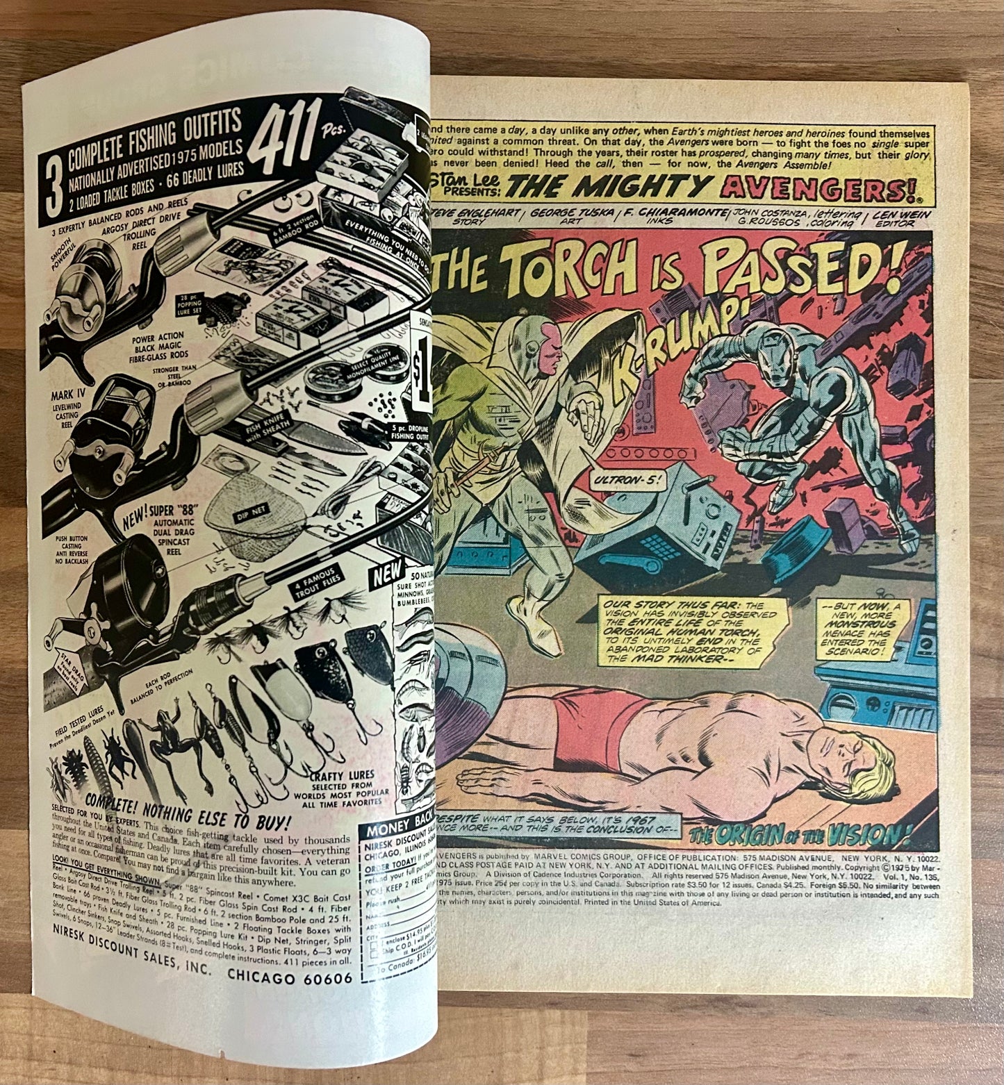 THE AVENGERS #135 [MARVEL COMICS] 1975 VF-