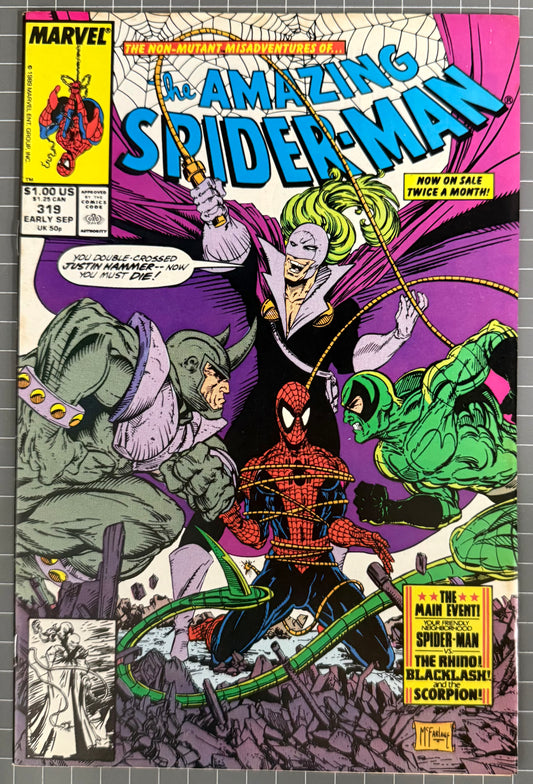 THE AMAZING SPIDER-MAN #319 [MARVEL COMICS] DIRECT 1989 VF