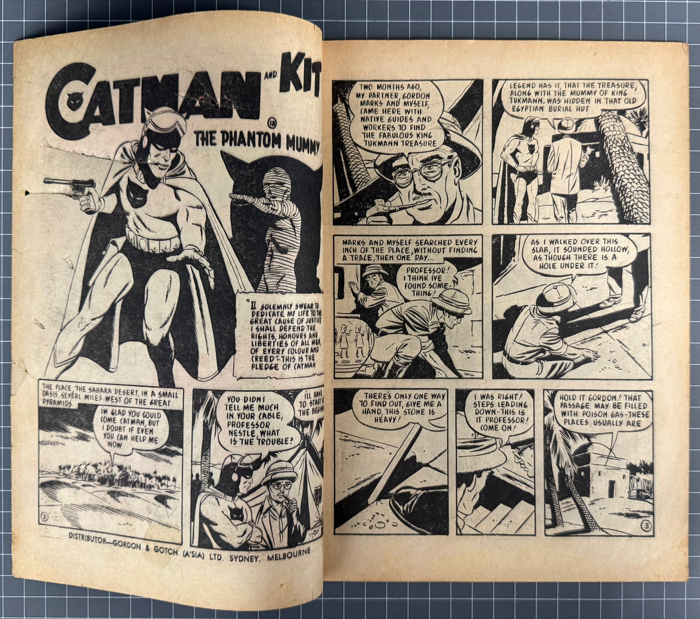 CATMAN #19 [TRICHO] AUSTRALIAN *SCARCE* PRE-DECIMAL COMIC 1963