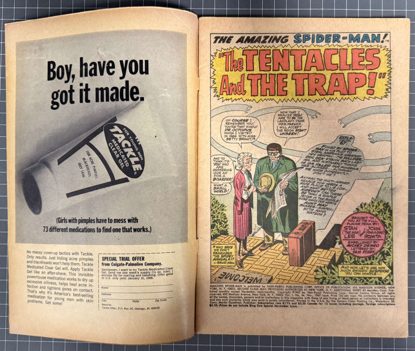 THE AMAZING SPIDER-MAN #54 [MARVEL COMICS] *JOHN ROMITA* 1967 VG