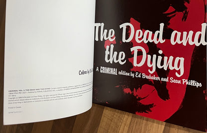 The Dead and the Dying Criminal Vol. 3 Ed Brubaker 2008, 1st Print Trade Paperback