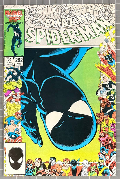 🔑 THE AMAZING SPIDER-MAN #282 [MARVEL COMICS] *25TH ANNIVERSARY FRAME* 1986 VF