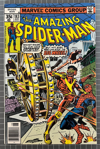 🔑 THE AMAZING SPIDER-MAN #183 [MARVEL COMICS] *1ST APP. BIG WHEEL* 1978 VF-