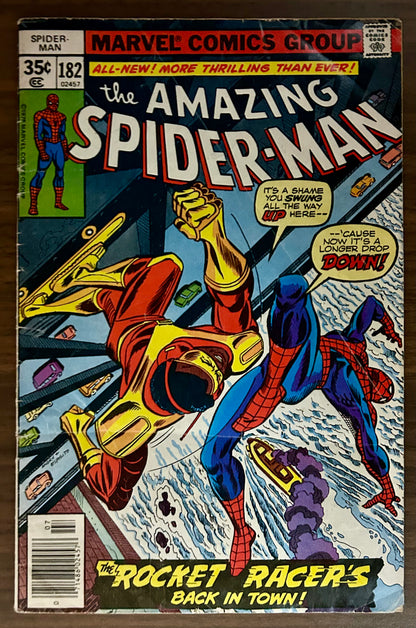 🔑 THE AMAZING SPIDER-MAN #182 [MARVEL COMICS] *PETTER PARKER PROPOSES* 1978 GD/VG