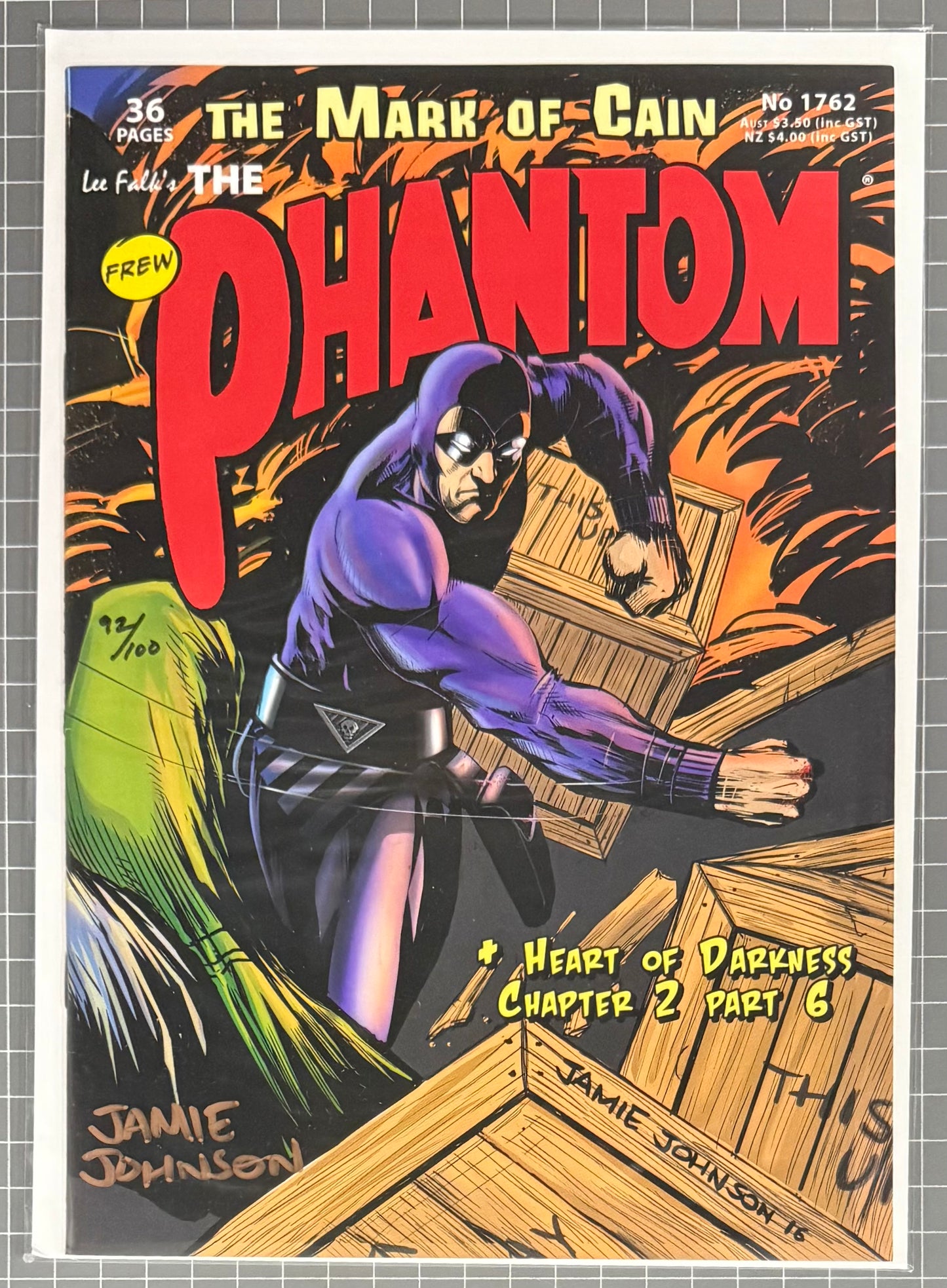 THE PHANTOM #1762 [FREW] ***SIGNED & LIMITED*** AUSTRALIAN COMIC 2016 NM