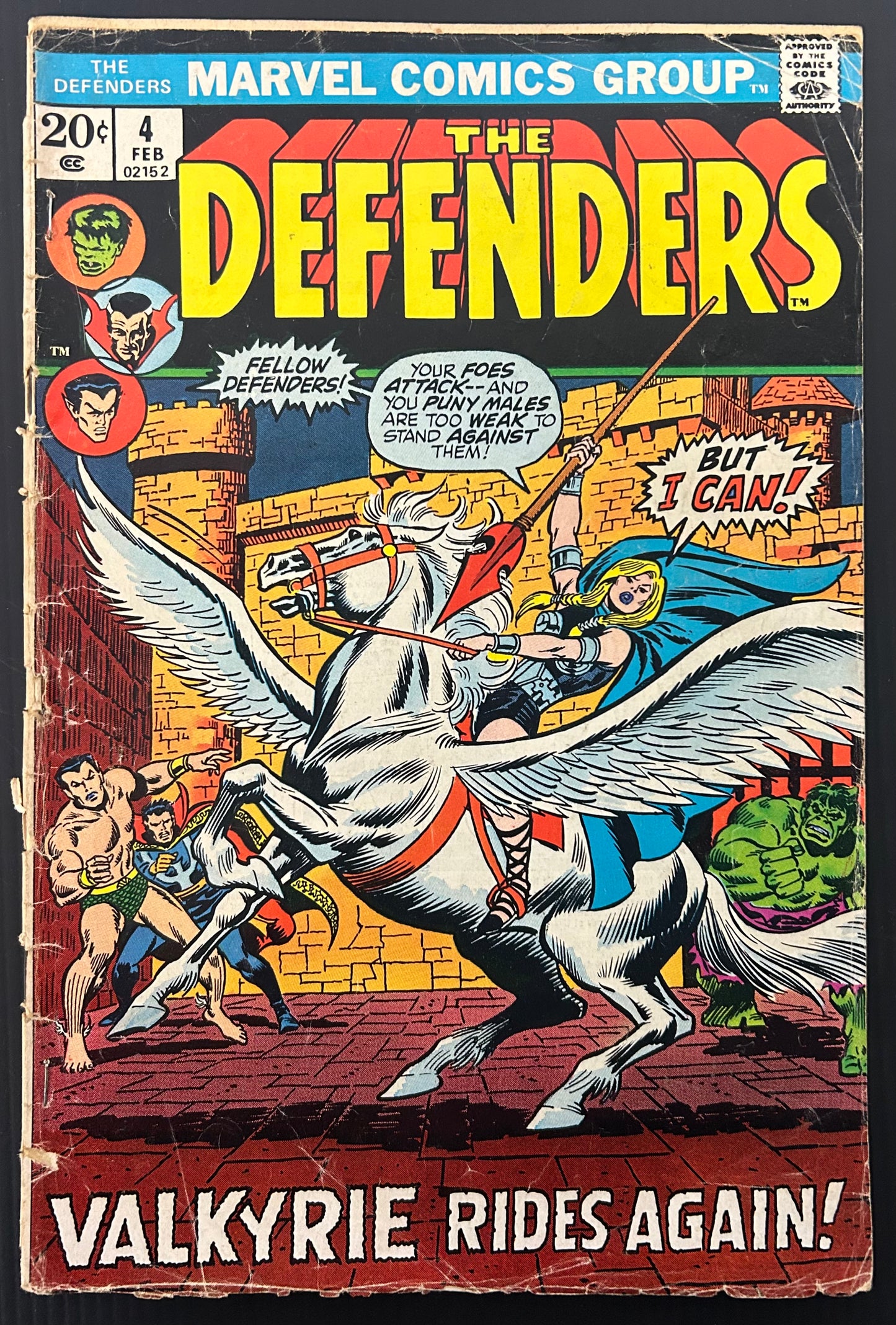 🔑 THE DEFENDERS #4 [MARVEL COMICS] DIRECT *VALKYRIE DEBUT* 1973