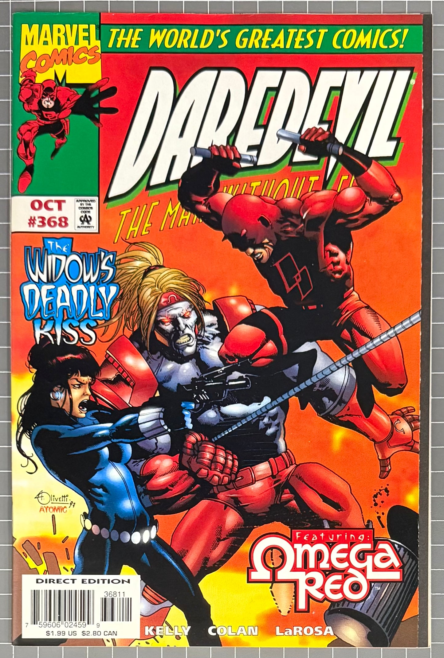 DAREDEVIL #368 [MARVEL COMICS] DIRECT 1997 VF+