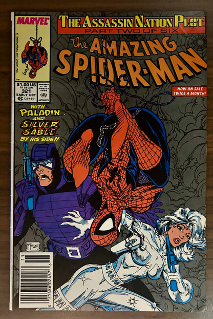 THE AMAZING SPIDER-MAN #321 [MARVEL COMICS] NEWSSTAND 1989