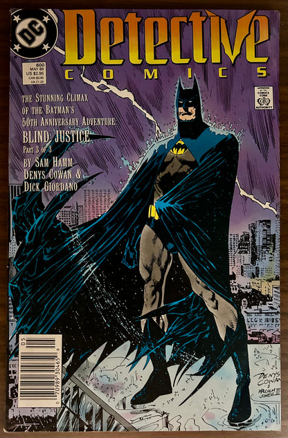 DETECTIVE COMICS #600 [DC COMICS] NEWSSTAND 1989 FN/VF