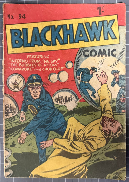 BLACKHAWK COMIC #94 [YOUNG'S MERCHANDISING] AUSTRALIAN COMIC PRE-DECIMAL 1956