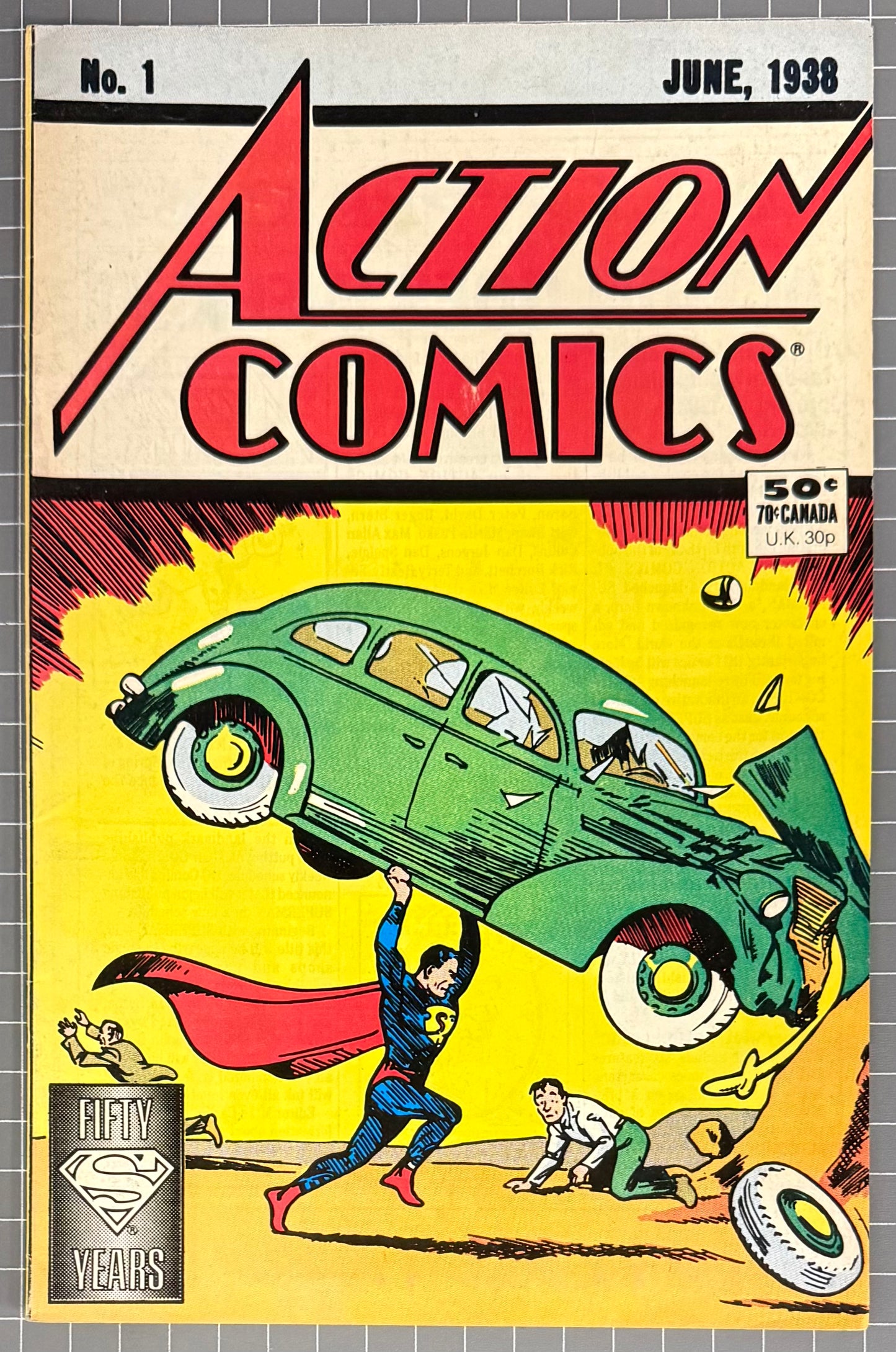 🔑 ACTION COMICS #1 [DC COMICS] DIRECT *REPRINT 1ST APP. SUPERMAN* 1988 FN/VF