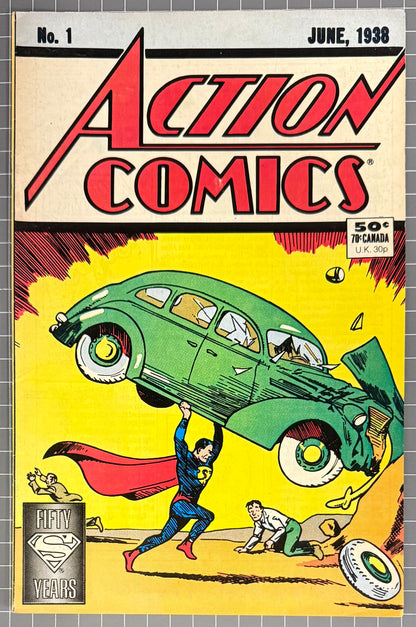 🔑 ACTION COMICS #1 [DC COMICS] DIRECT *REPRINT 1ST APP. SUPERMAN* 1988 FN/VF