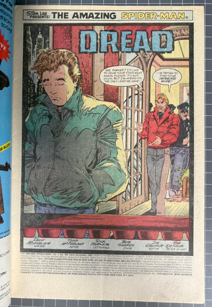 🔑 AMAZING SPIDER-MAN #308 [MARVEL COMICS] DIRECT *TODD MCFARLANE* 1988 FN-