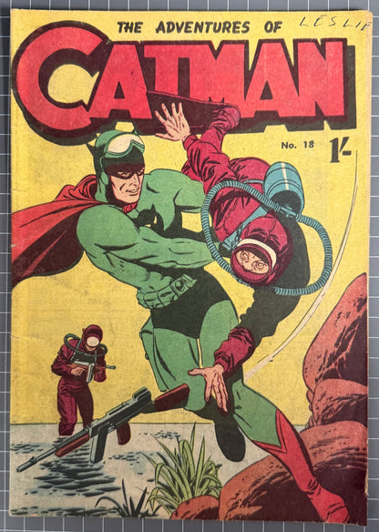 ADVENTURES OF CATMAN #18 [TRICHO] AUSTRALIAN *SCARCE* PRE-DECIMAL COMIC 1962