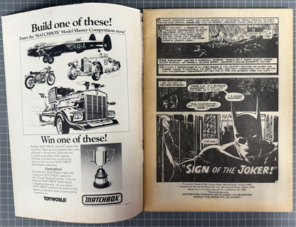 🔑 THE SIGN OF THE JOKER (MURRAY PUBLISHERS) AUSTRALIAN 96 PAGES COMIC 1982