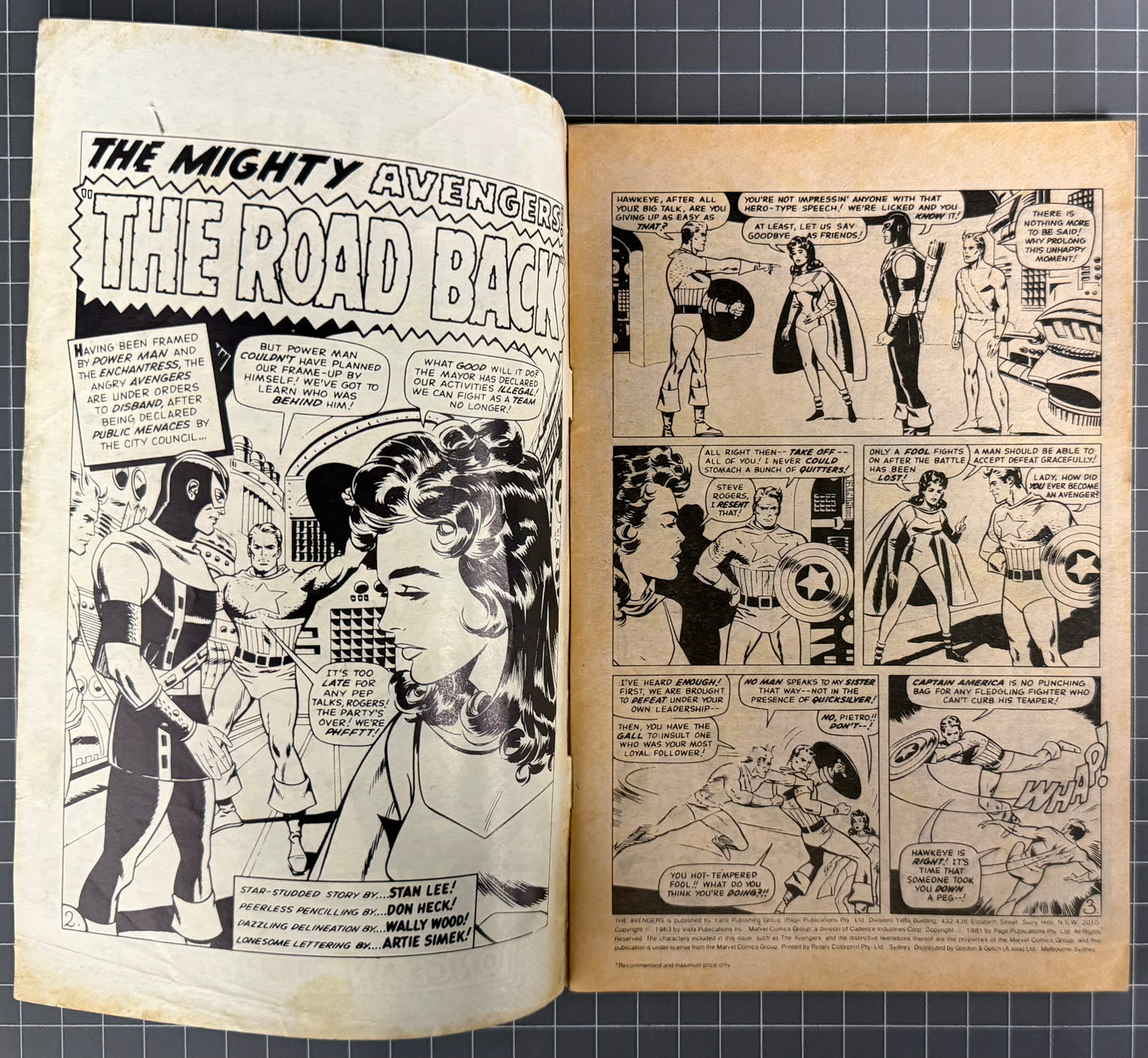 🔑 THE AVENGERS #8 [YAFFA PUBLISHING] AUSTRALIAN MARVEL DIGEST COMIC 1981