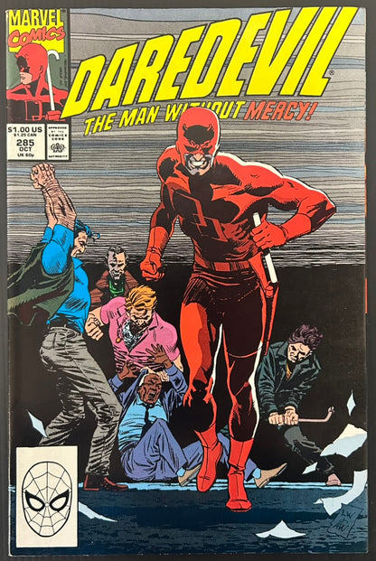 🔑 DAREDEVIL #285 [MARVEL COMICS] DIRECT *1ST APP. NYLA SKIN* 1990 VF-