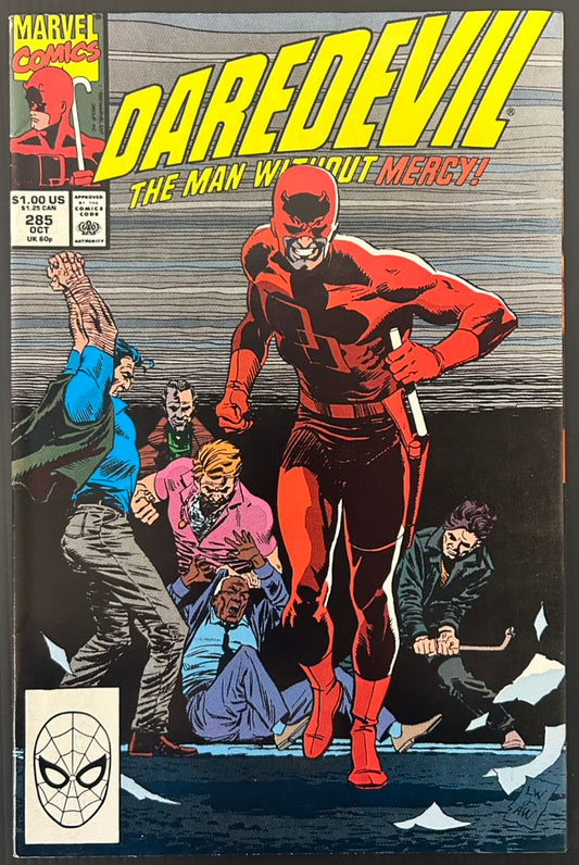🔑 DAREDEVIL #285 [MARVEL COMICS] DIRECT *1ST APP. NYLA SKIN* 1990 VF-