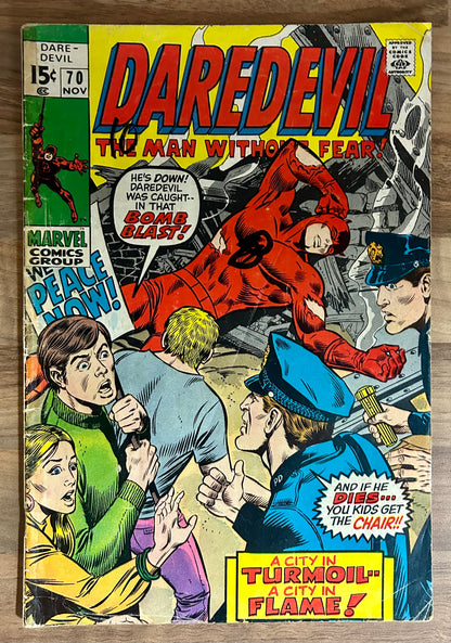 DAREDEVIL #70 [MARVEL COMICS] DIRECT 1970 GD+