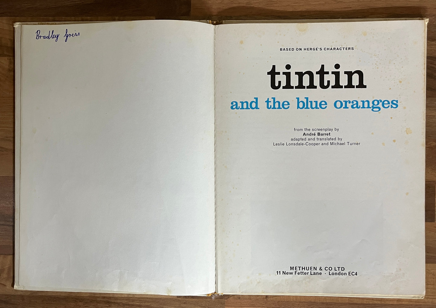 The Book of the Film: Tintin and the Golden Fleece  Methuen HC, 1966
