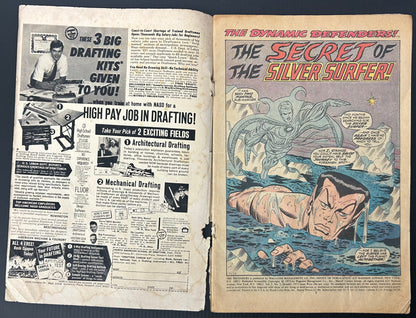 🔑 THE DEFENDERS #2 [MARVEL COMICS] DIRECT *SILVER SURFER JOINS THE DEFENDERS* 1973