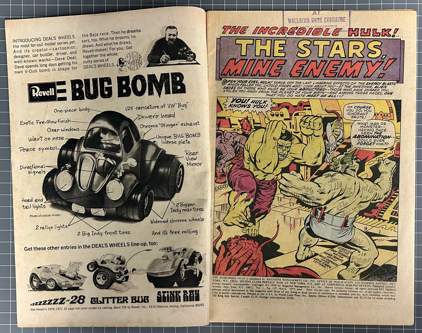 THE INCREDIBLE HULK #137 [MARVEL COMICS] DIRECT 1971