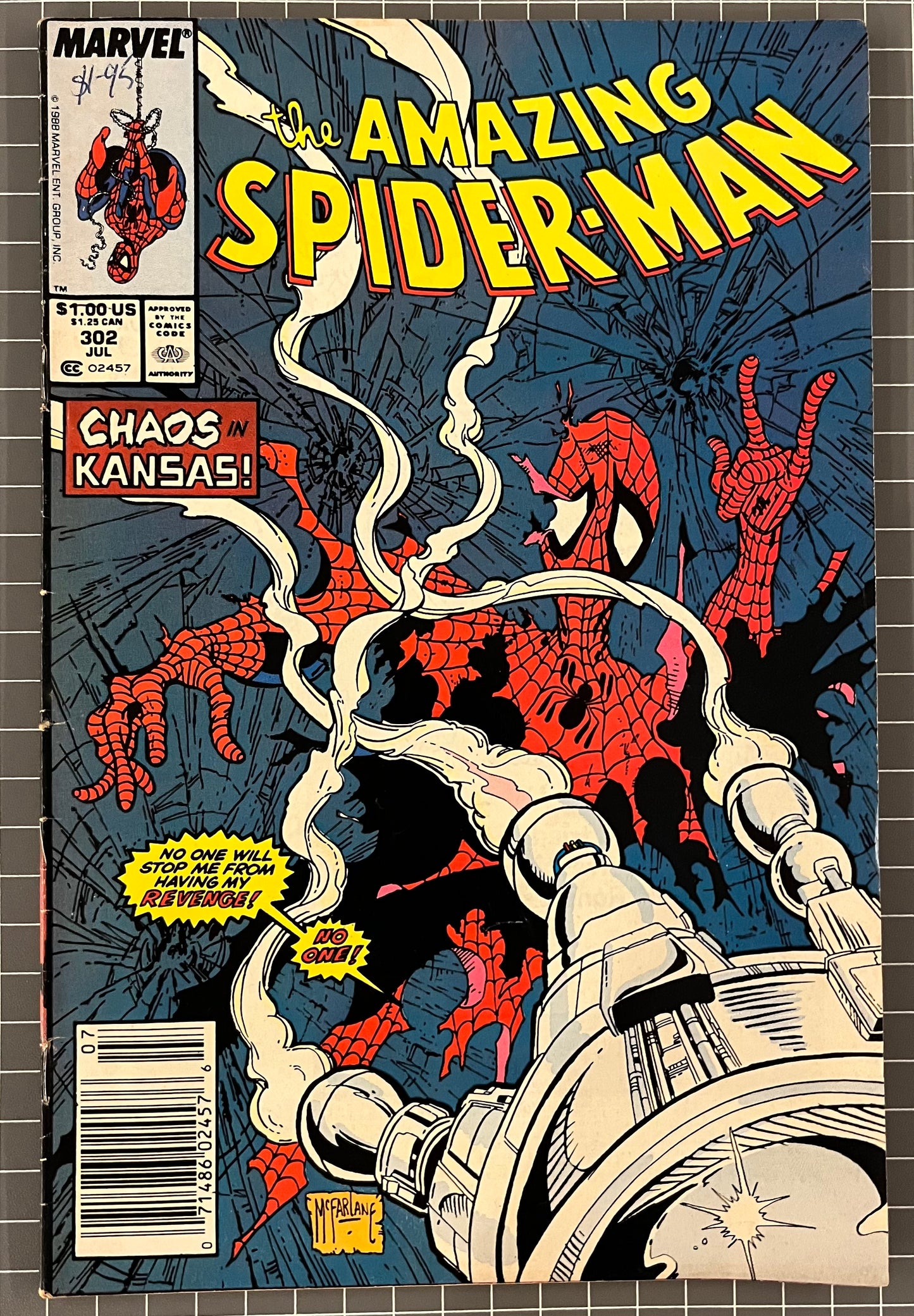 THE AMAZING SPIDER-MAN #302 [MARVEL COMICS] *TODD MCFARLANE COVER* 1988 VG+