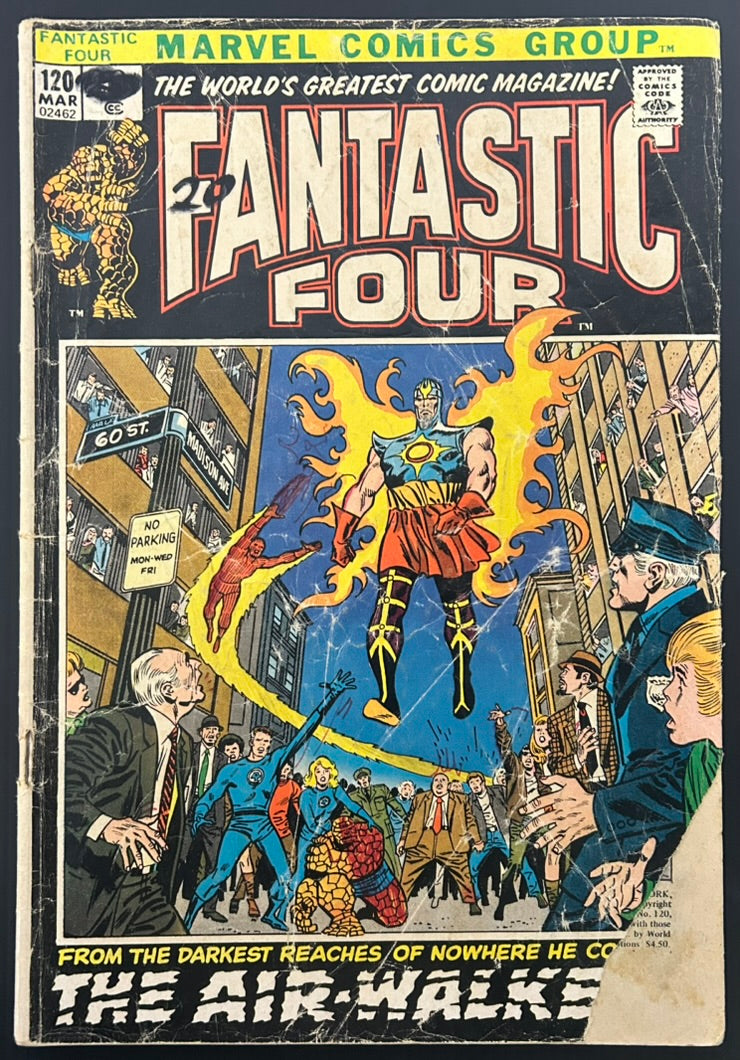 🔑 FANTASTIC FOUR #120 [MARVEL COMICS] DIRECT *AIR-WALKER DEBUT* 1972