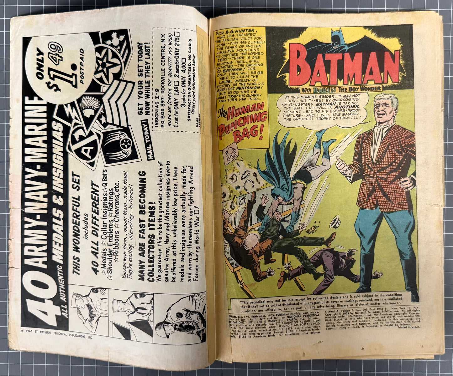 BATMAN #174 [DC COMICS] SILVER AGE 1965 GD-
