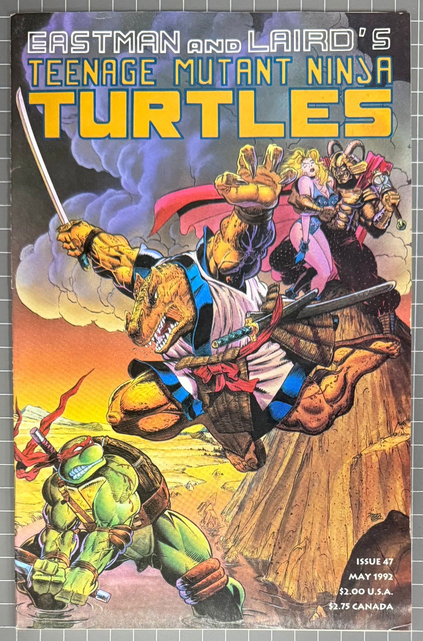 🔑 TEENAGE MUTANT NINJA TURTLES #47 (TMNT) [MIRAGE] *1ST APP. SPACE USAGI* 1992 FN