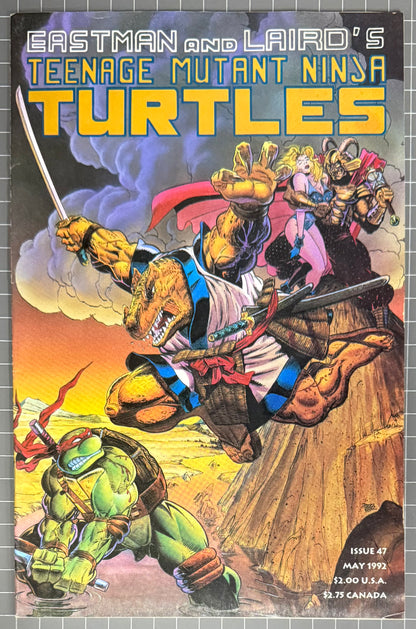 🔑 TEENAGE MUTANT NINJA TURTLES #47 (TMNT) [MIRAGE] *1ST APP. SPACE USAGI* 1992 FN